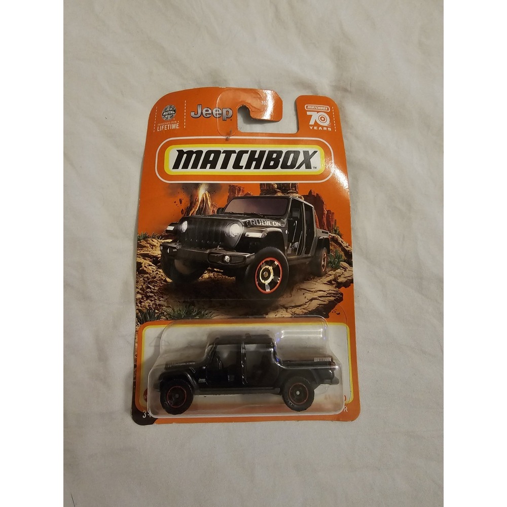 Matchbox 2020 Jeep Gladiator 41/100 Black Pickup Truck Diecast – Card Wear‎